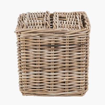S/5 Grey Kubu Rattan Rectangular Storage Baskets