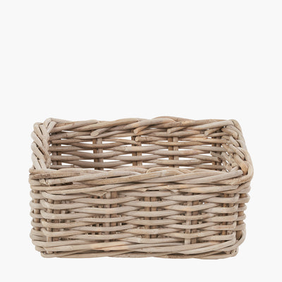 S/5 Grey Kubu Rattan Rectangular Storage Baskets