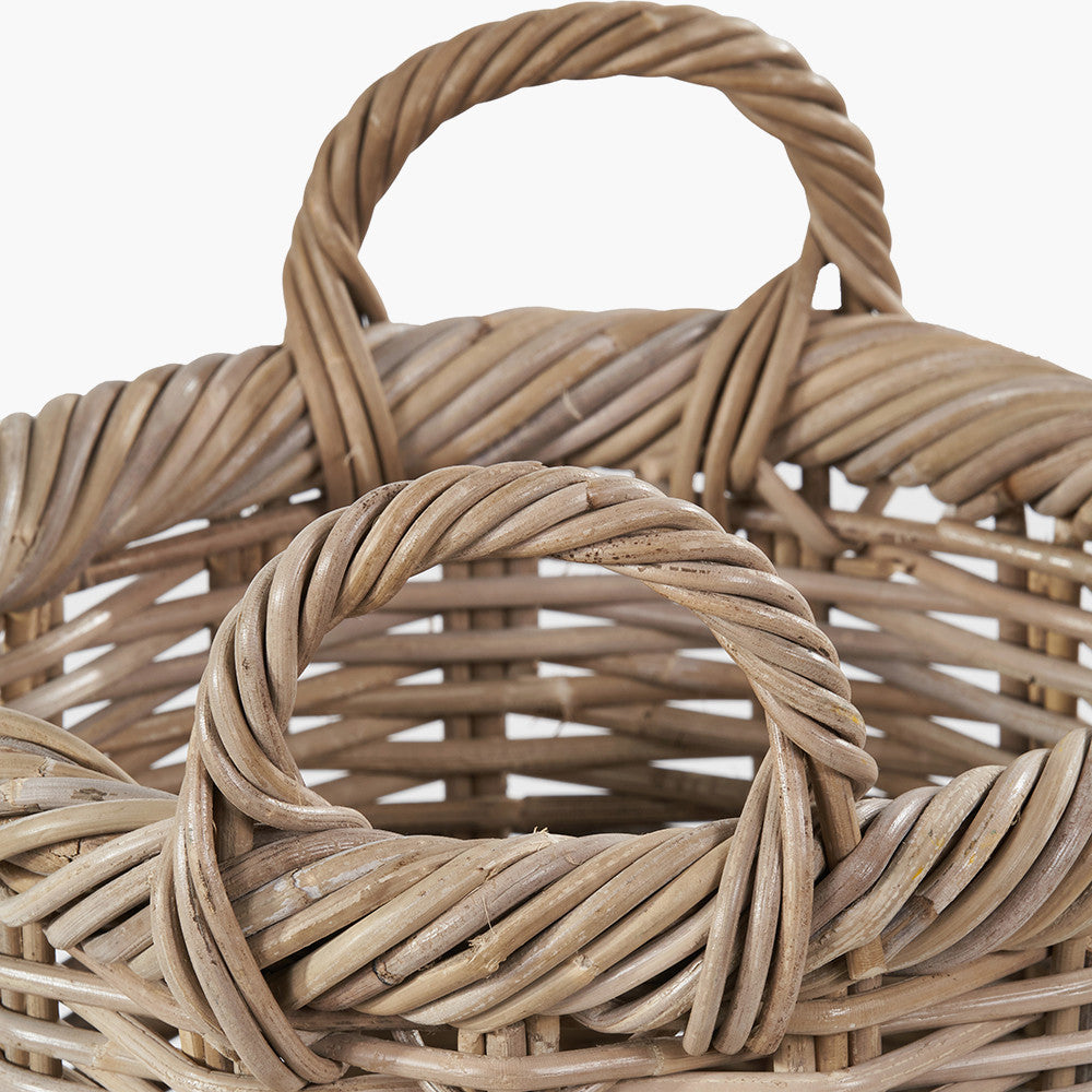 Grey Kubu Rattan Umbrella Basket