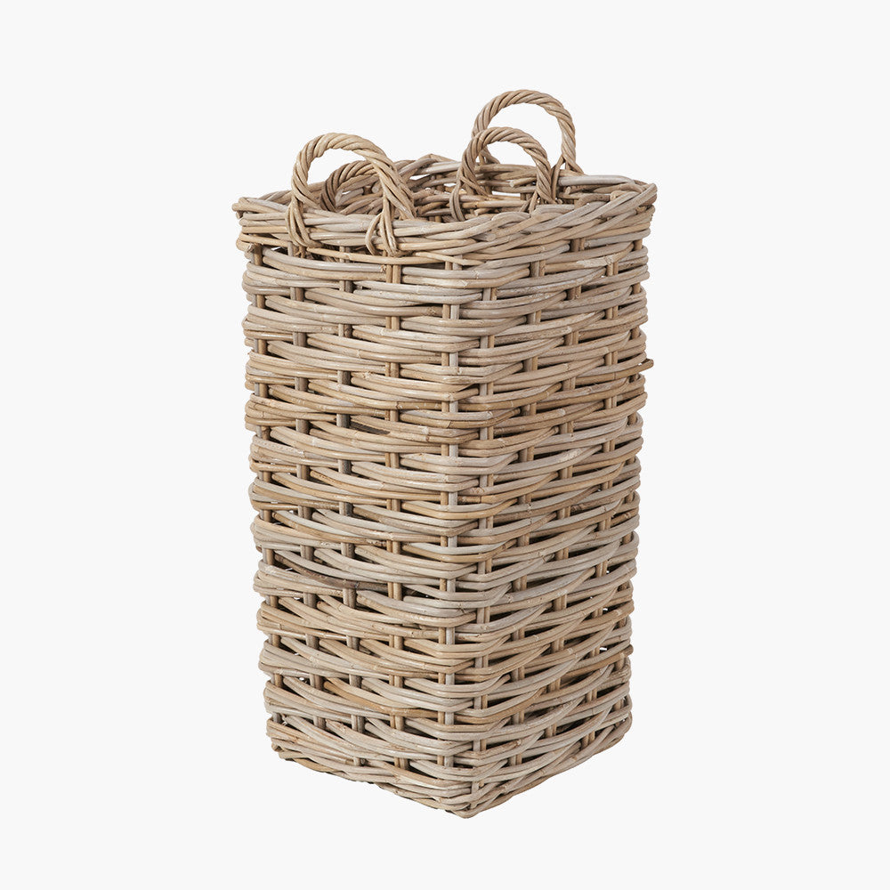 S/2 Square Grey Kubu Umbrella Baskets