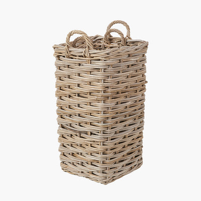 S/2 Square Grey Kubu Umbrella Baskets