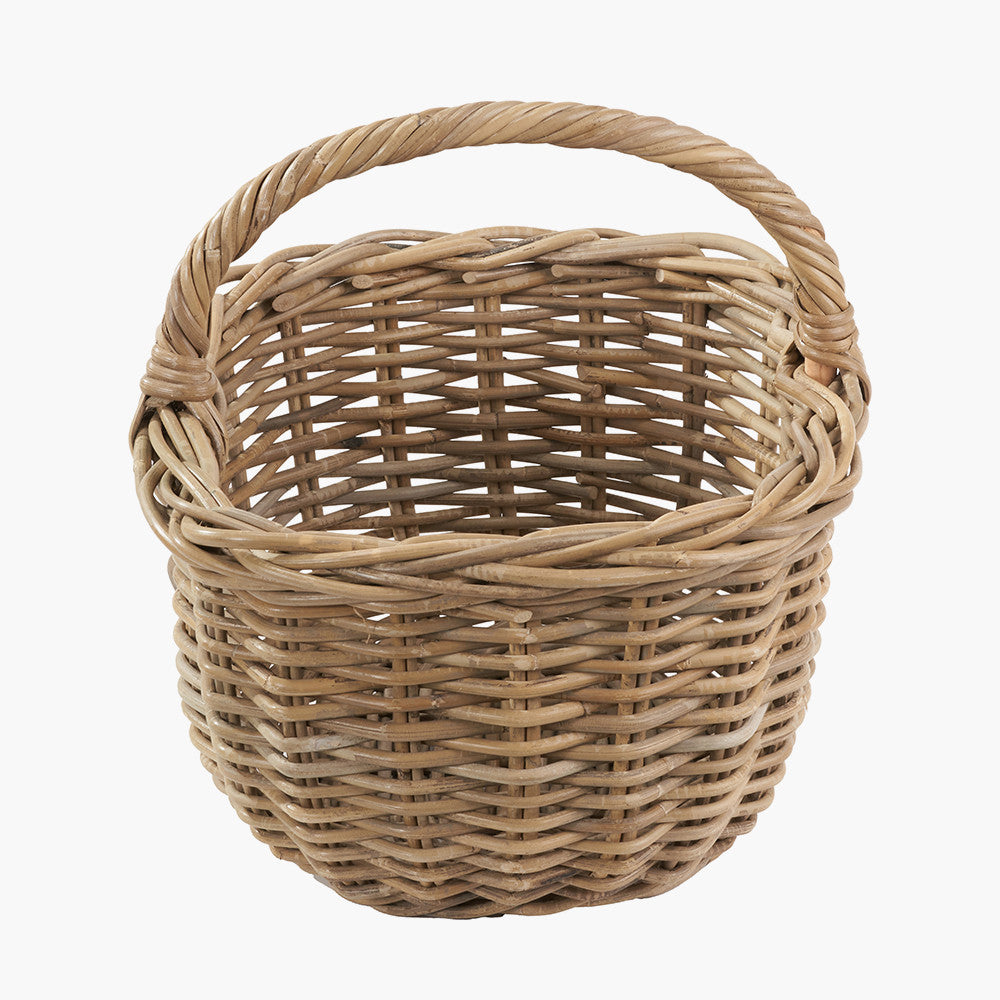 Grey Kubu Rattan Shopping Basket