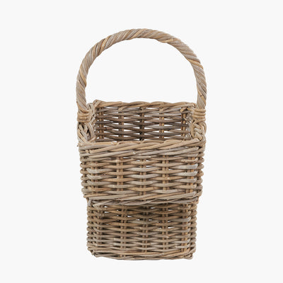 Grey Kubu Rattan Stair Basket Large