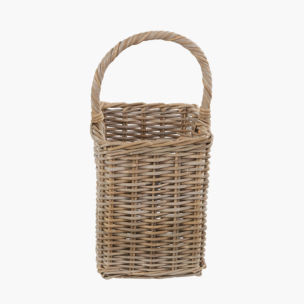Grey Kubu Rattan Stair Basket Large