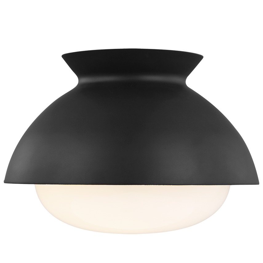 Lucerne One Light Flush Mount-Black