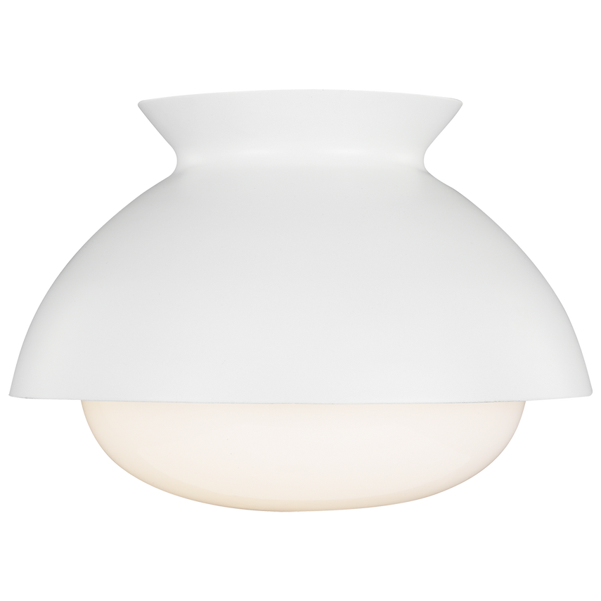Lucerne One Light Flush Mount-White