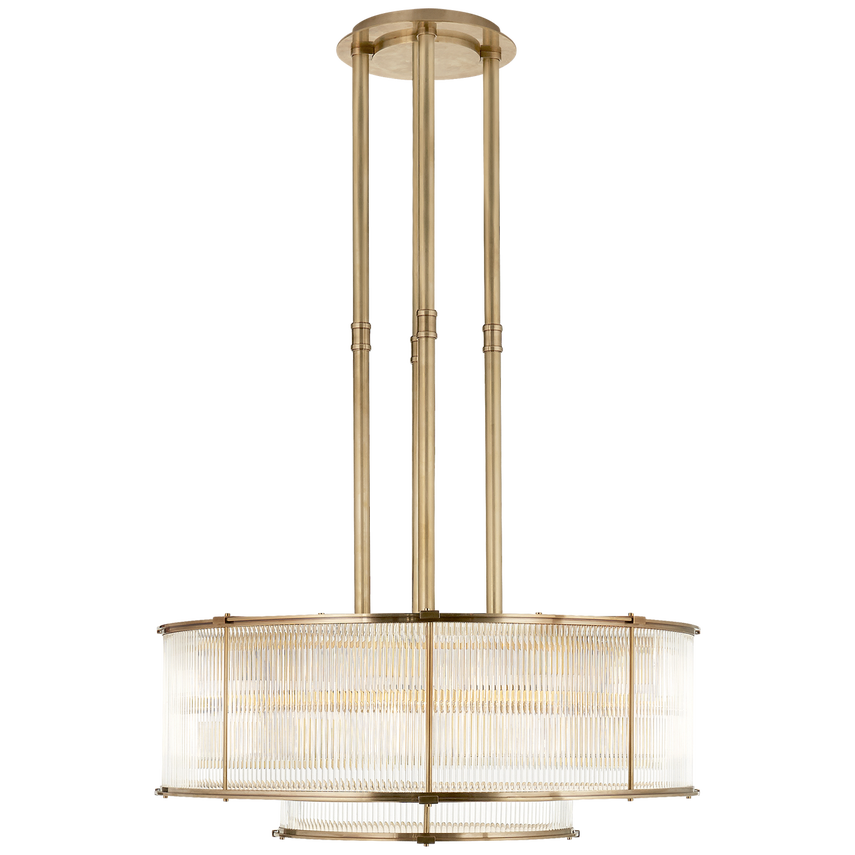 Allen Large Tiered Chandelier-Brass