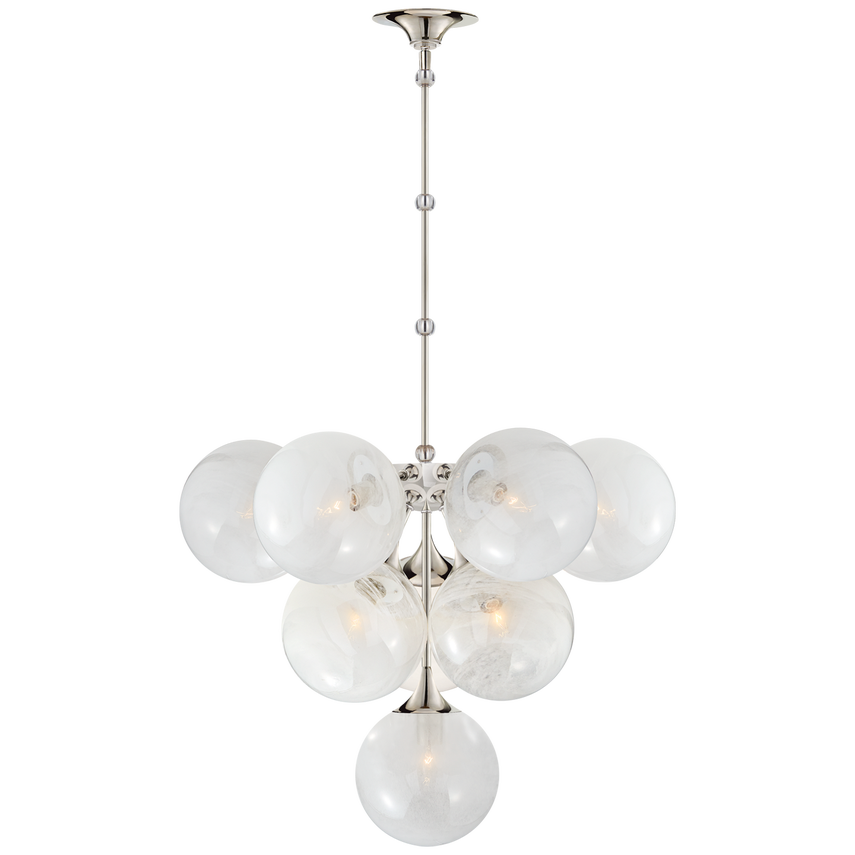Cristol Tiered Chandelier-Nickel