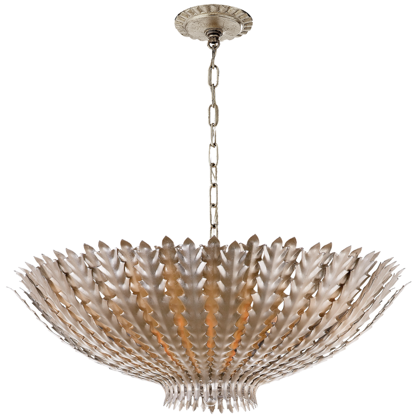 Hampton Medium Chandelier-Silver Leaf