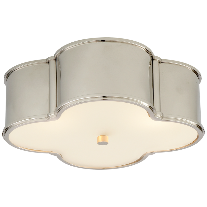 Basil 17" Flush Mount-Nickel