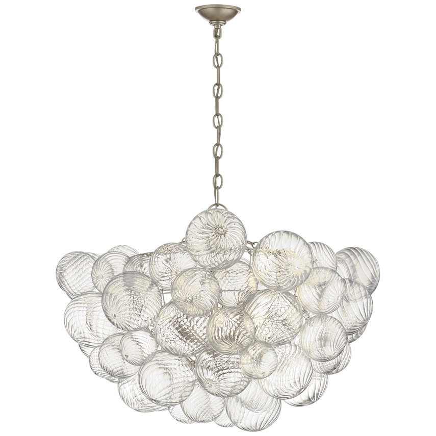 Talia Large Chandelier-Silver Leaf