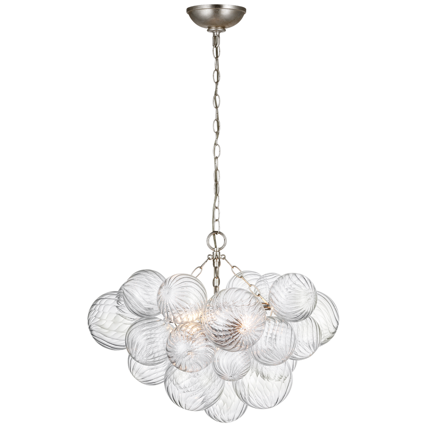 Talia Small Chandelier-Silver Leaf
