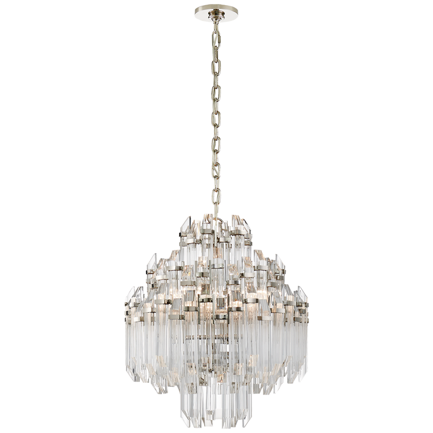 Adele Four Tier Waterfall Chandelier-Nickel