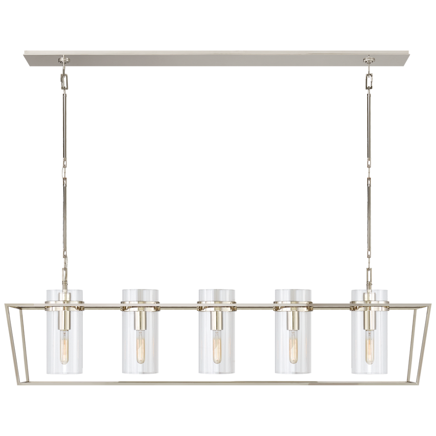 Presidio Large Linear Lantern-Nickel