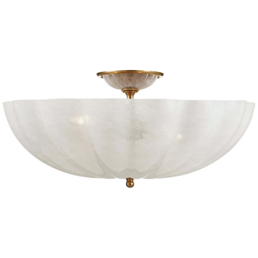 Rosehill Large Semi-Flush Mount-Brass