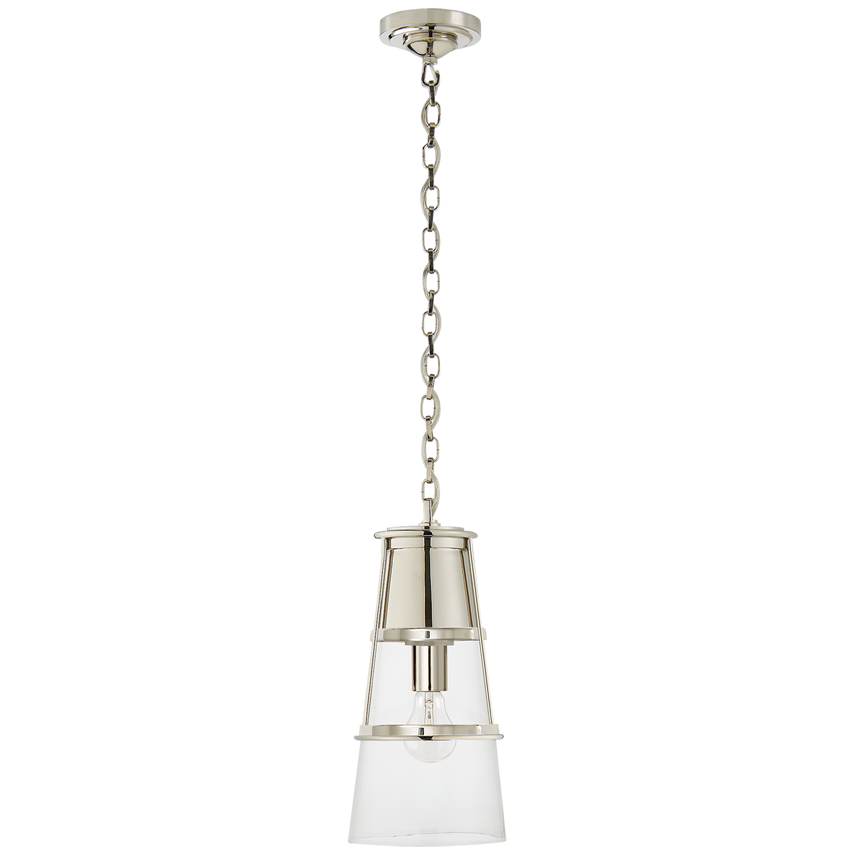 Robinson Medium Pendant-Nickel/Clear