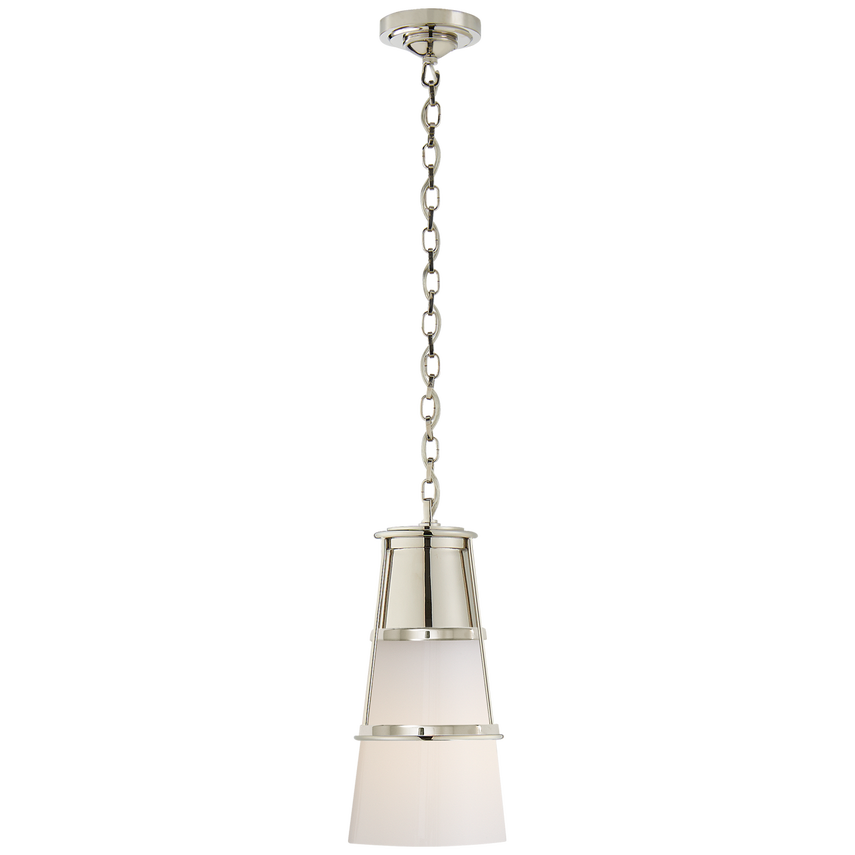 Robinson Medium Pendant-Nickel/White