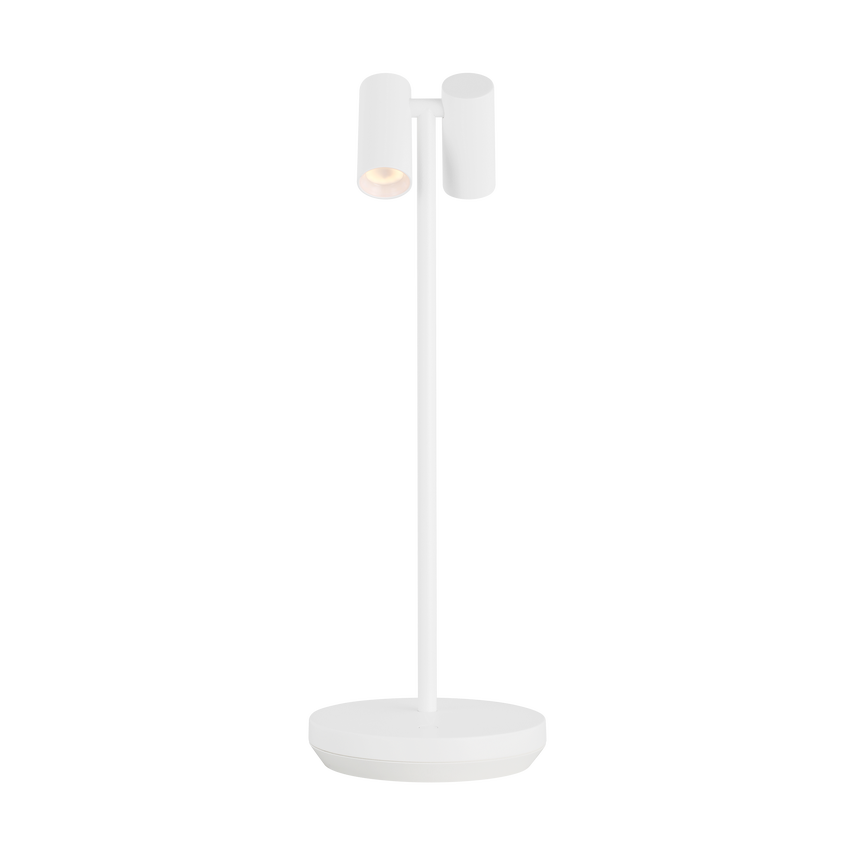 Doppia Accent Rechargeable Table Lamp-White
