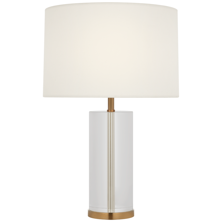 Lineham 16" Cordless Accent Lamp-Crystal & Brass