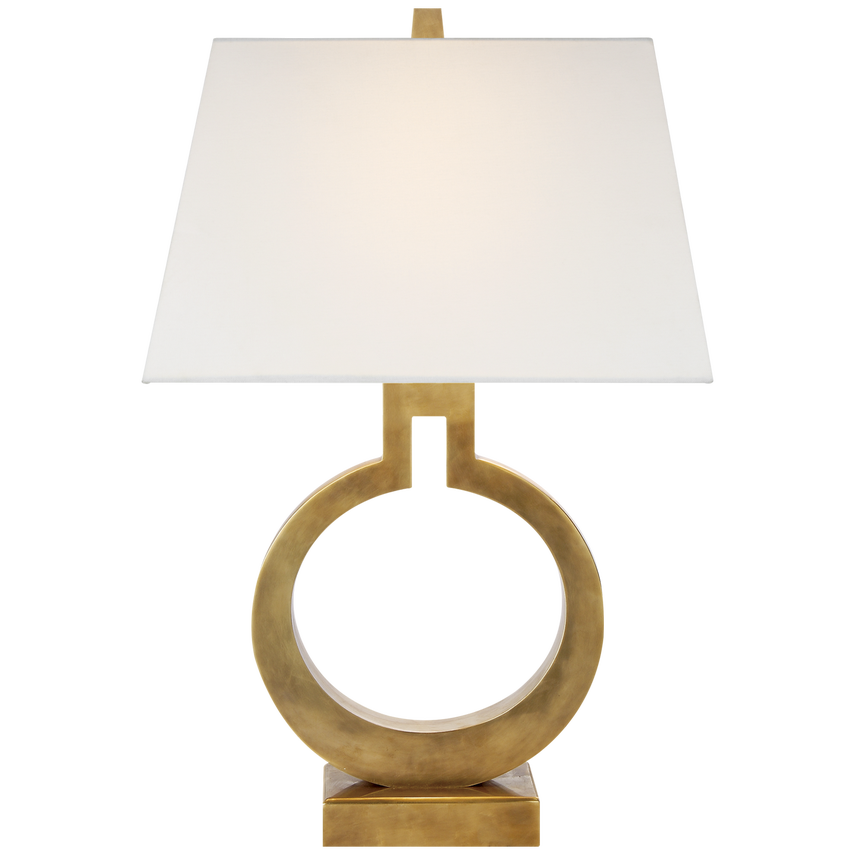 Ring Form Small Table Lamp-Brass