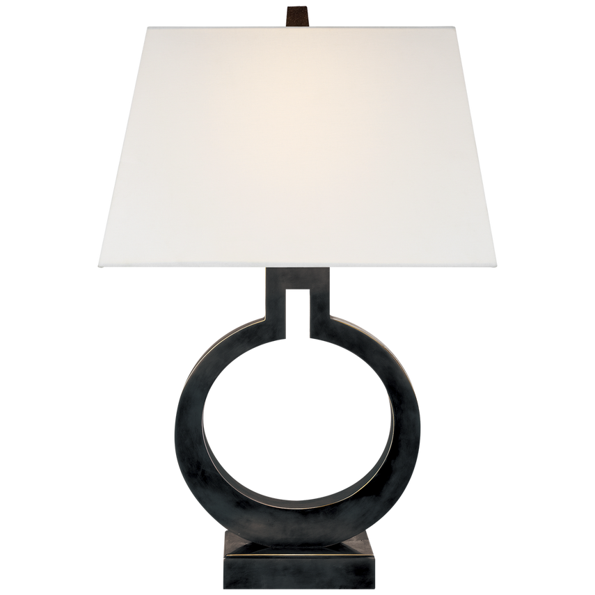 Ring Form Small Table Lamp-Bronze