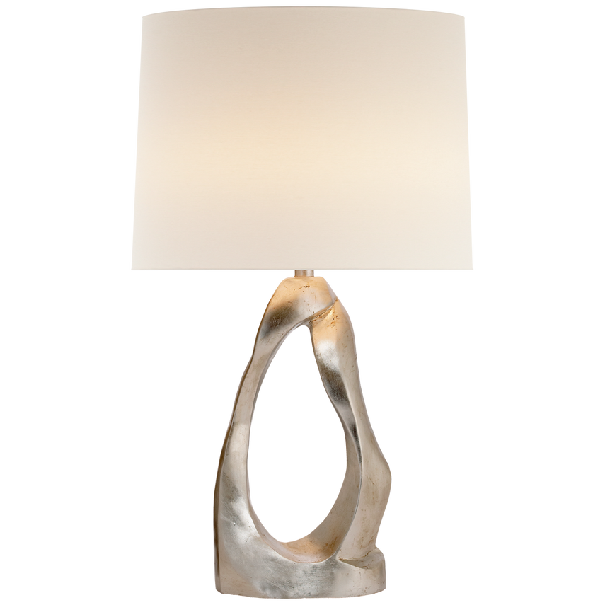 Cannes Table Lamp-Silver Leaf
