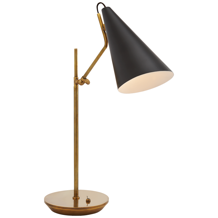 Clemente Table Lamp-Black/Brass