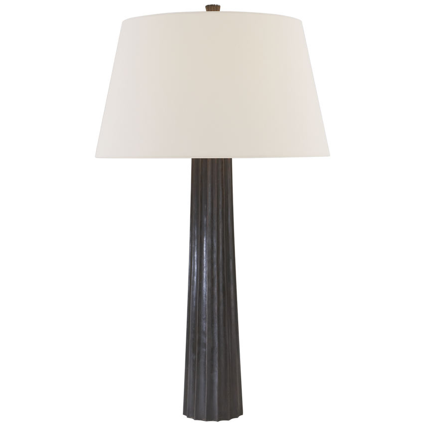 Fluted Spire Large Table Lamp-Aged Iron