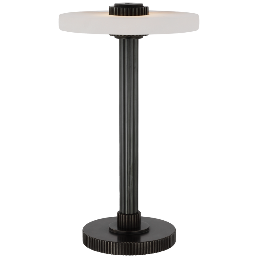Aran 9" Rechargeable Accent Lamp-Bronze/Alabaster