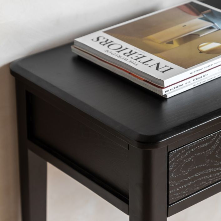 Acton 2 Drawer Console-Black