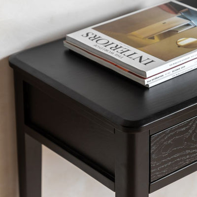 Acton 2 Drawer Console-Black