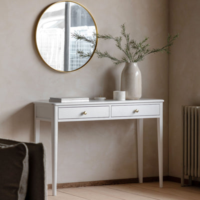 Acton 2 Drawer Console-White