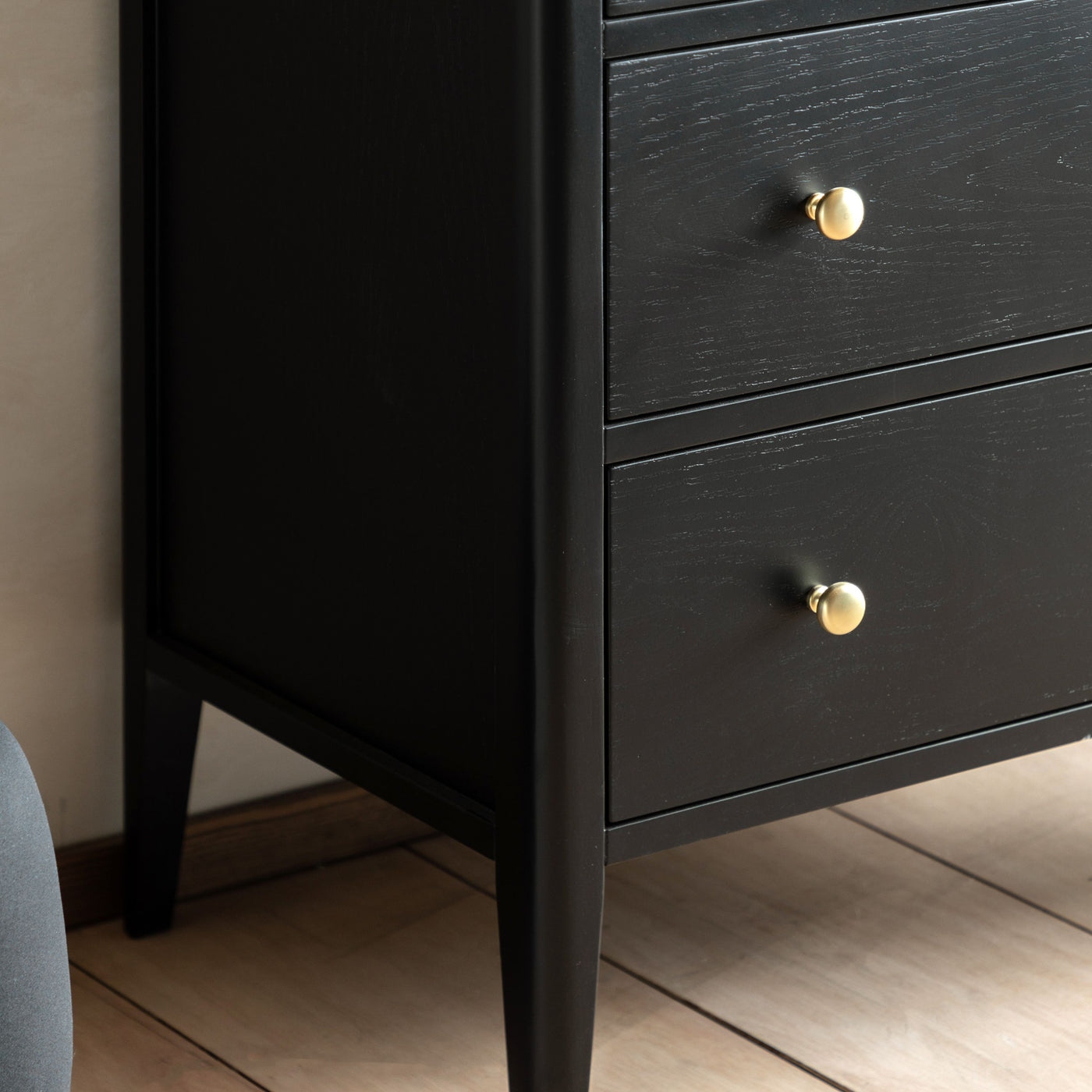 Acton 3 Drawer Chest-Black
