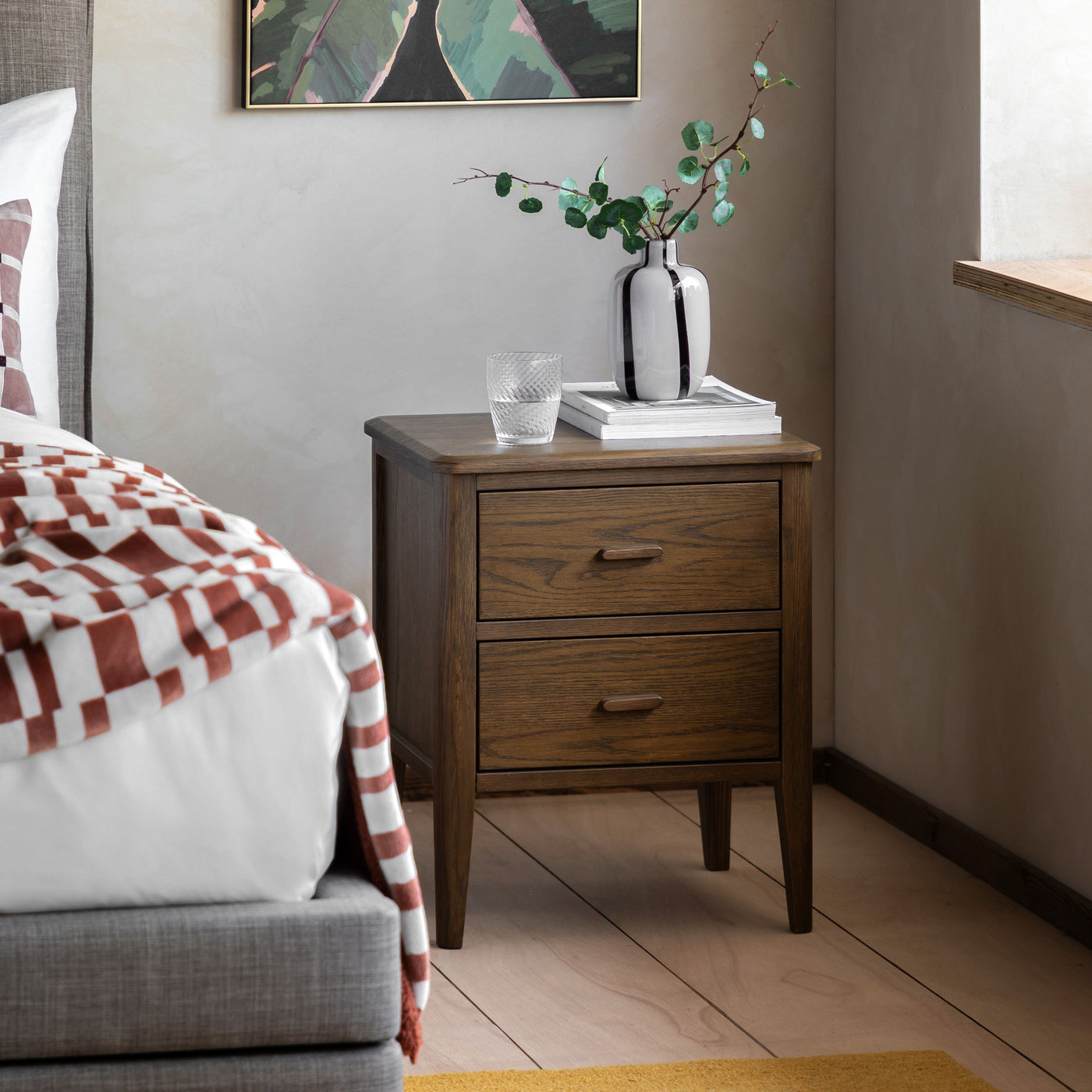 Camden 2 Drawer Bedside Walnut