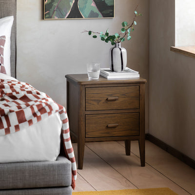 Camden 2 Drawer Bedside Walnut