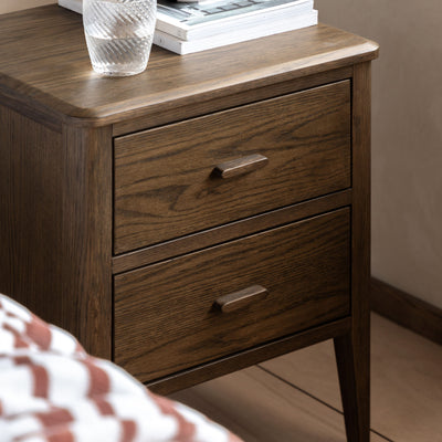 Camden 2 Drawer Bedside Walnut