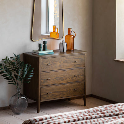 Camden 3 Drawer Chest Walnut