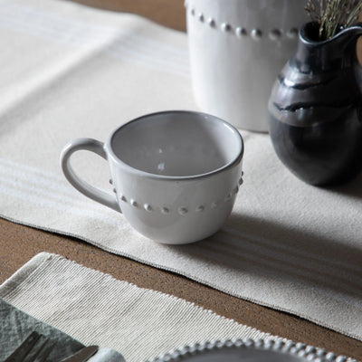 Organic Beaded Mug White 4pk