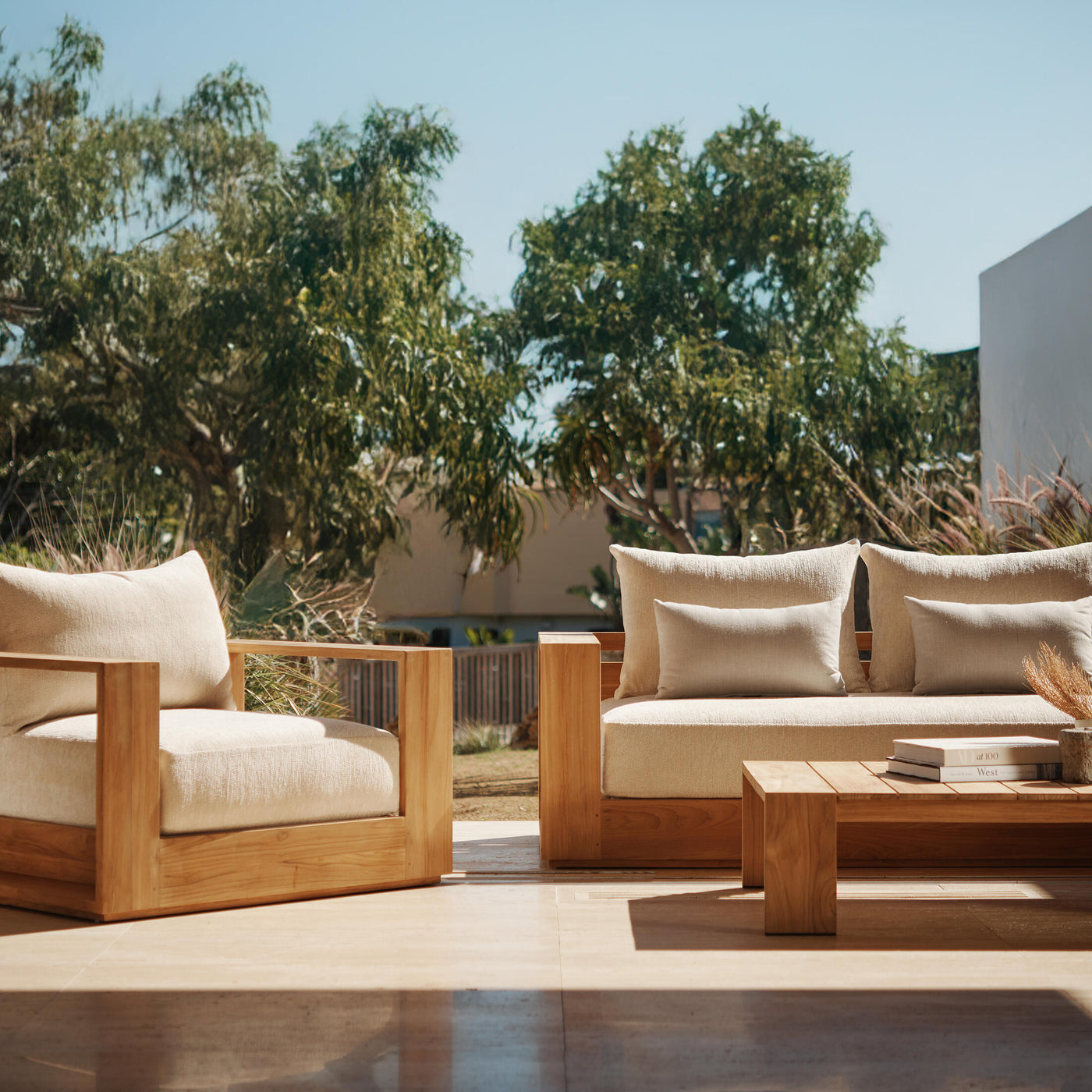 Andrew Martin Bora Swivel Chair Teak