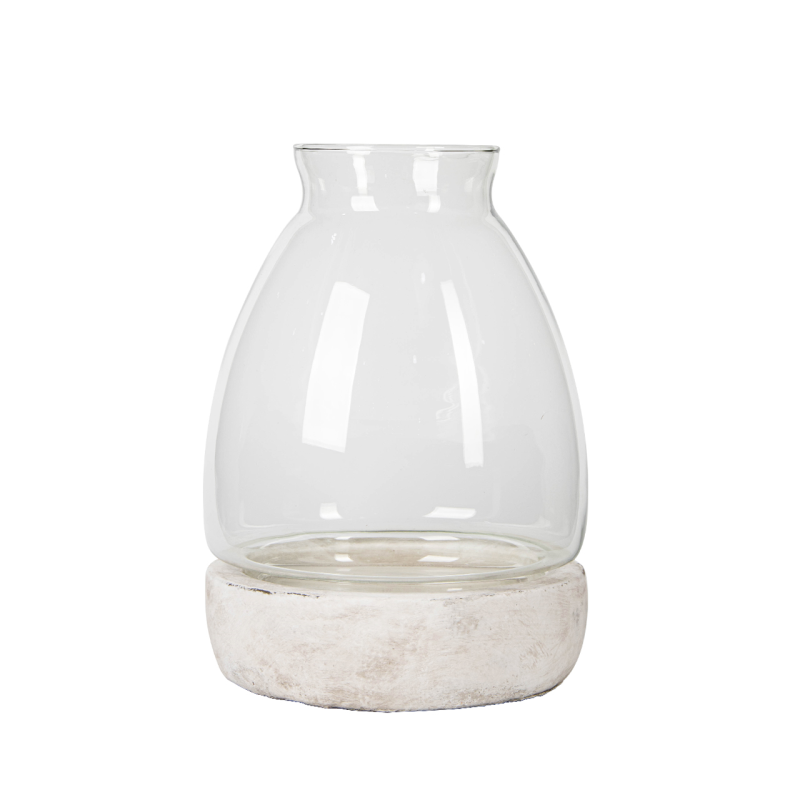 34.5cm Handmade Antique White Natural Stone Candle Holder