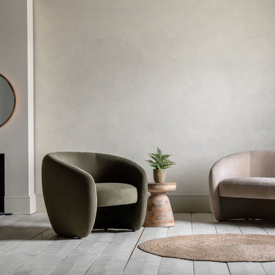 Curvo Armchair Moss Green