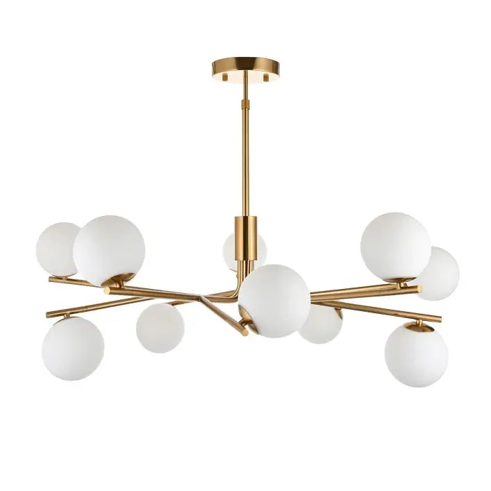 Aaron 10 Pendant Light Brushed Aged Brass