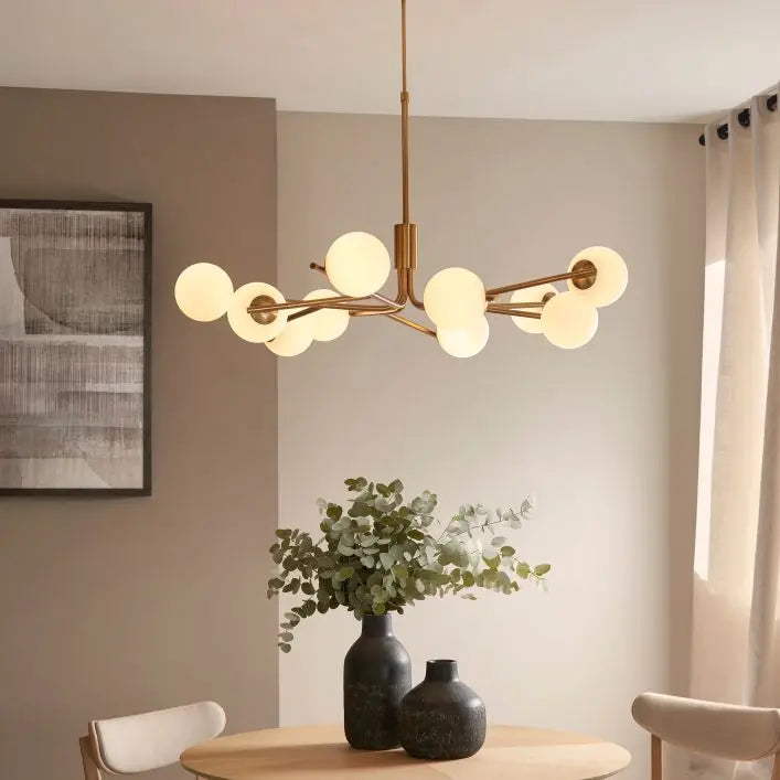 Aaron 10 Pendant Light Brushed Aged Brass