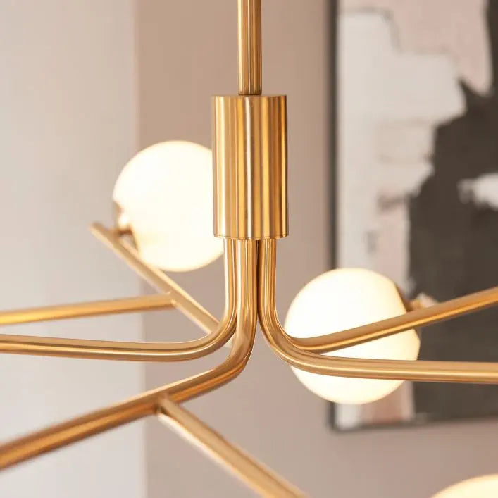 Aaron 10 Pendant Light Brushed Aged Brass