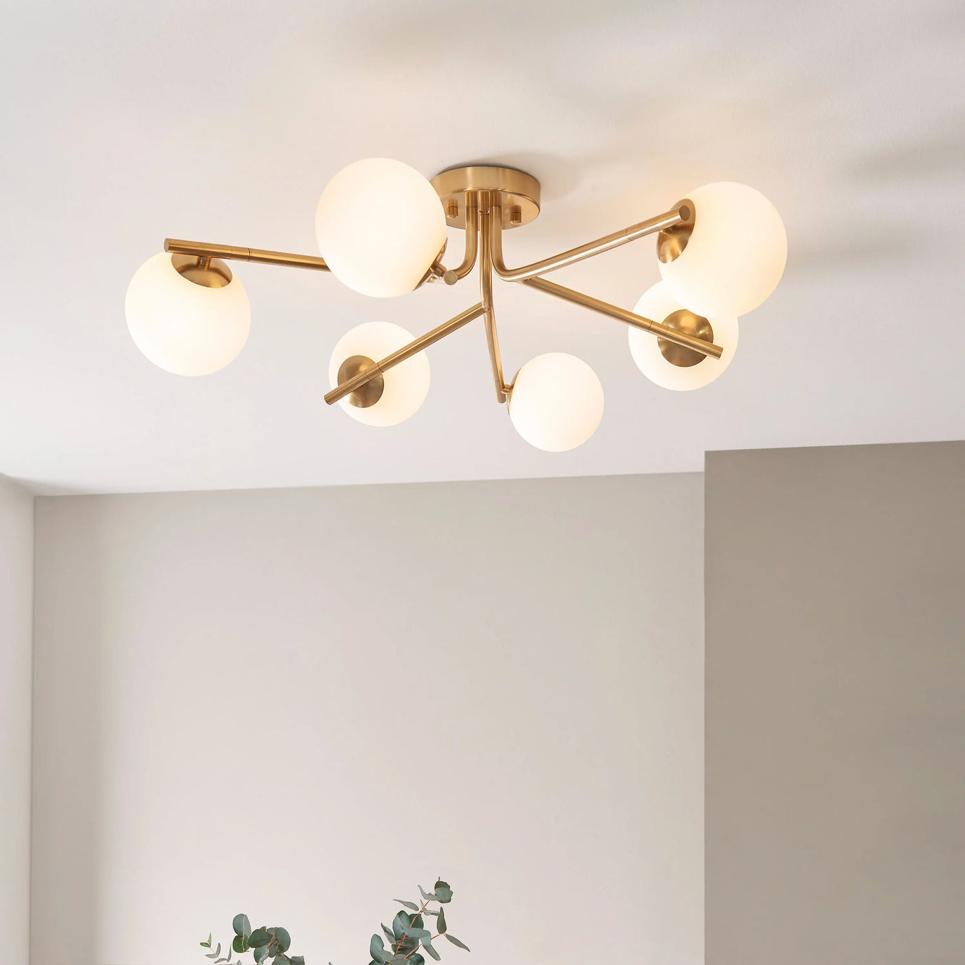 Aaron Ceiling Light Brushed Aged Brass
