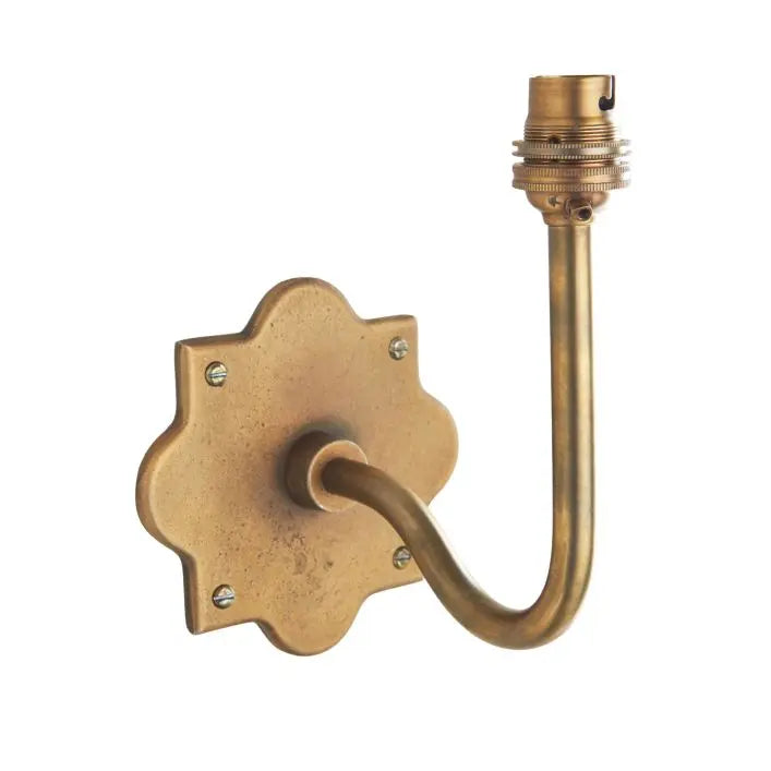 Anvil Swan Wall Light Antique Brass