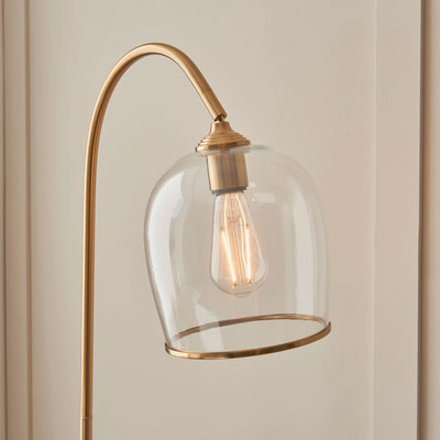 Ashcroft Floor Light Brushed Aged Brass