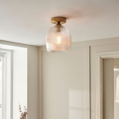 Ashcroft Ribbed Ceiling Light 1 Light