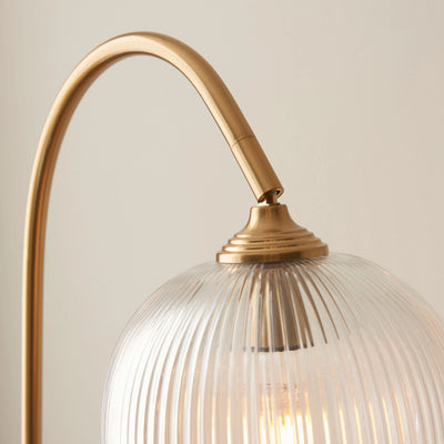 Ashcroft Ribbed Floor Light Brushed Aged Brass