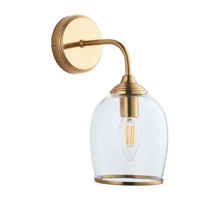 Ashcroft Wall Light Brushed Aged Brass